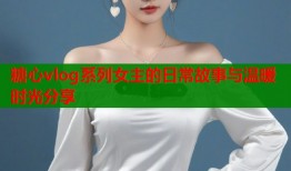 糖心vlog系列女主的日常故事与温暖时光分享