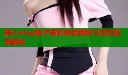 糖心vlog柚子猫的真相揭秘与背后故事解析